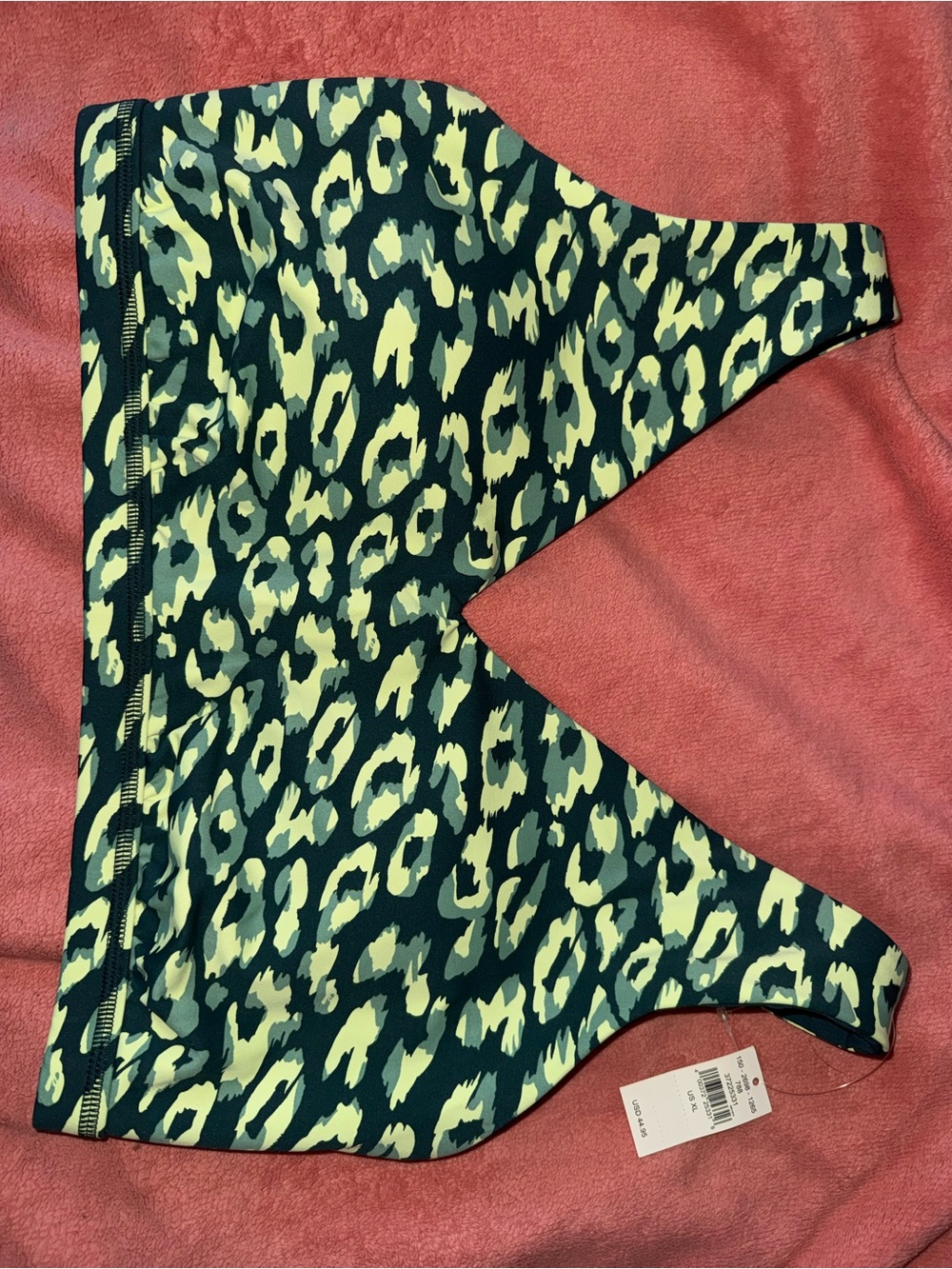 Aerie Green Leopard-Print Sports Bra